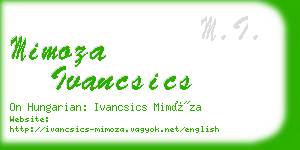 mimoza ivancsics business card